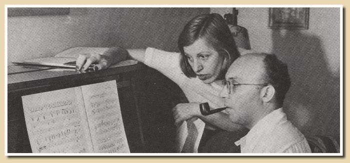 Le compositeur Kurt Weill et sa femme, l'actrice viennoise Lotte Lenya